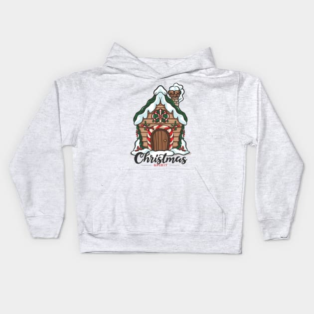 Christmas spirit Kids Hoodie by Toonstruction